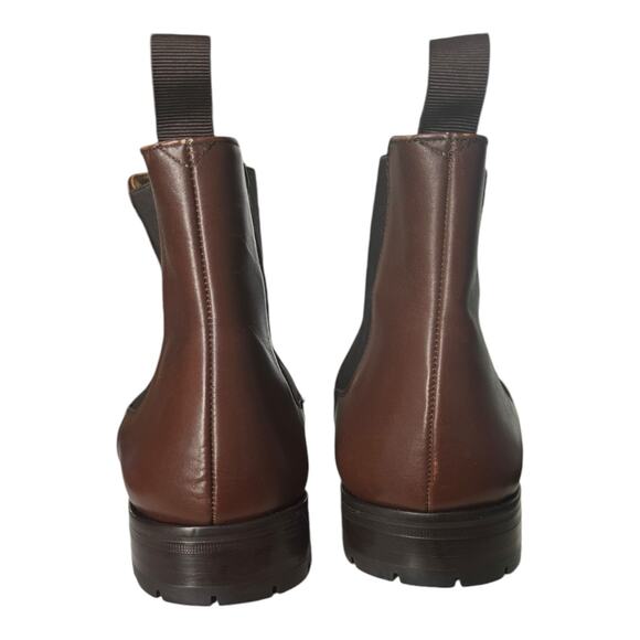 Qüero handmade Spanish Chelsea leather brown boots size 9 - Picture 6 of 12